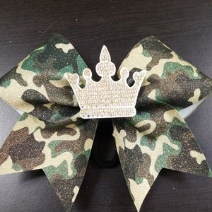 All star cheer camouflage rhinestone crown center